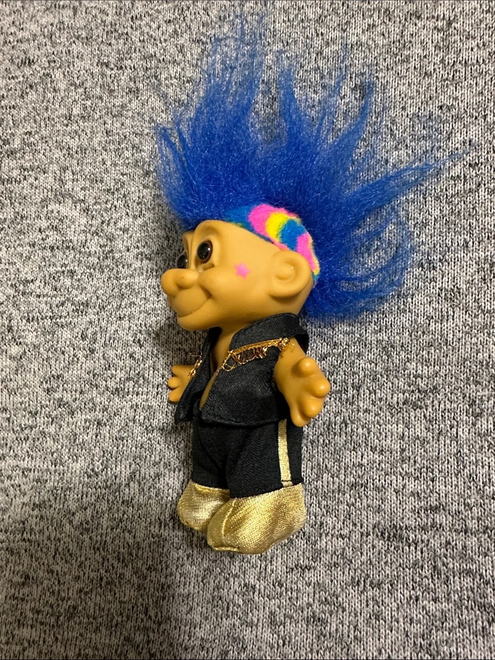 Russ Blue-Haired Punk Rock Troll Doll with Mohawk